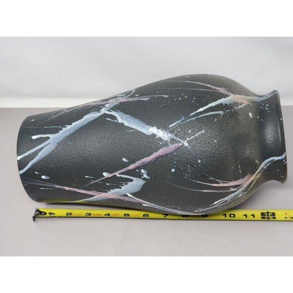 Large Art Stoneware Vase With Abstract Splatter Design‎ Harris Potteries Chicago - Picture 10 of 11